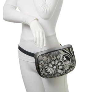 🎁 Anuschka Hand-Painted Leather Belt Bag